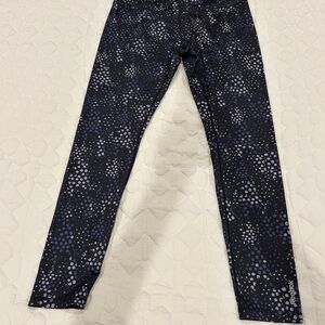 Reebok Women's Black and Gray Dot Leggings